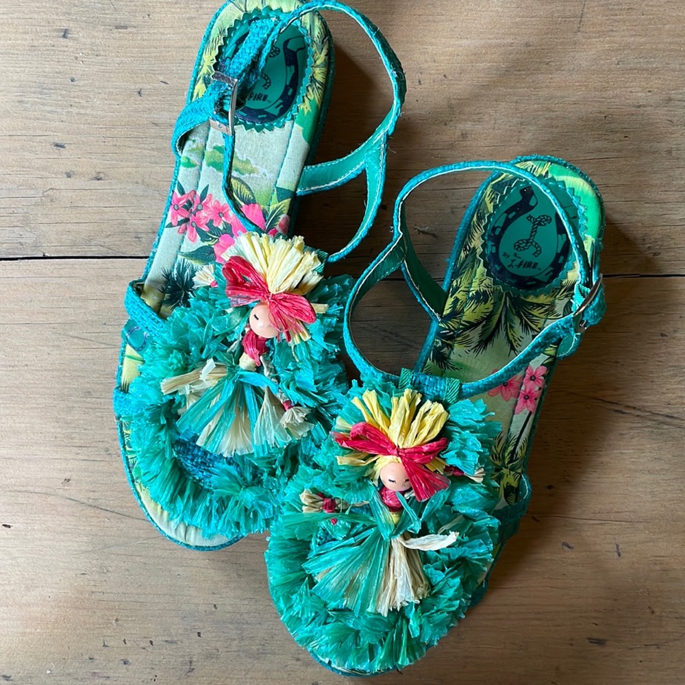 COPY - New Aruba green sandals sz 38 euro(7.5-8) L by Miss L-Fire
